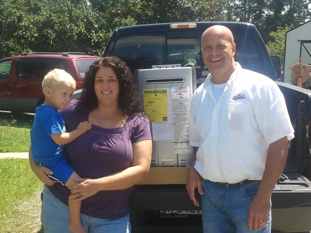 Winner of our 2012 Tankless Water Heater Sweepstakes