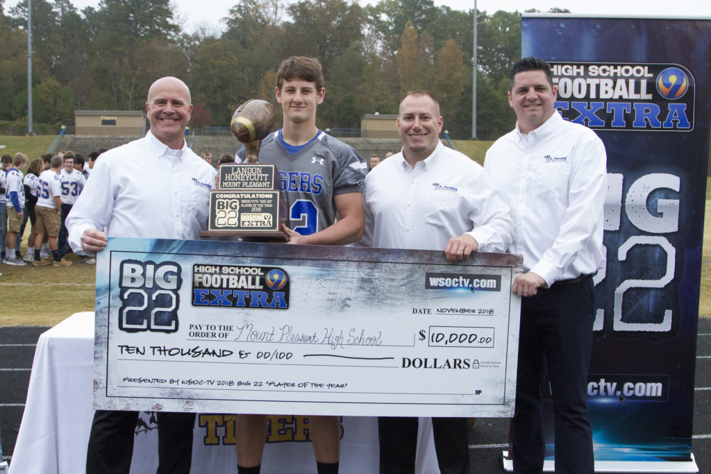 Charlotte plumber football scholarship winner Landon Honeycutt