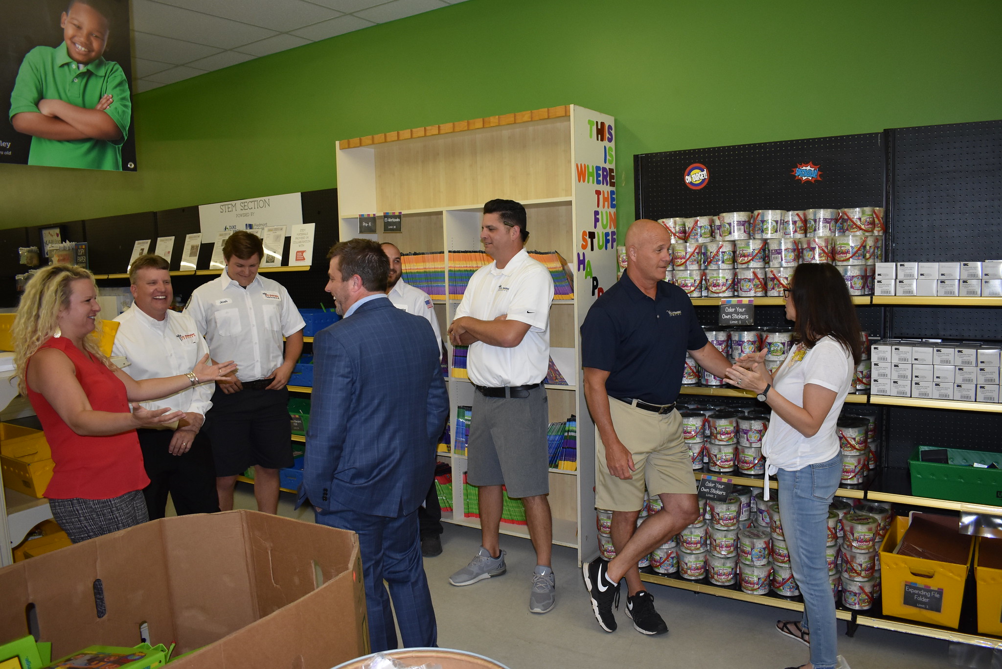 Charlotte restoration services company volunteering at Classroom Central