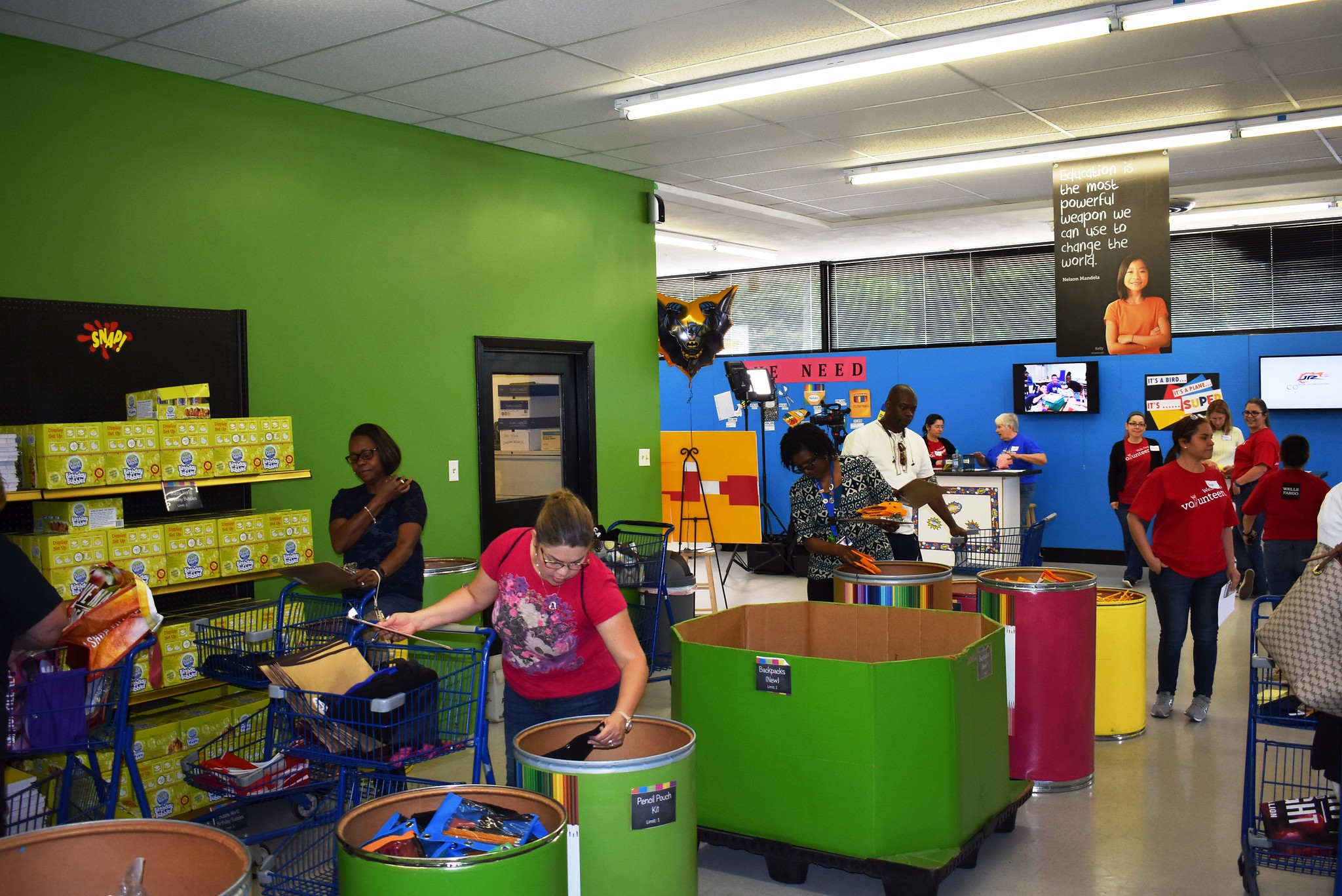 Teachers shopping at the Final Shopping Trip through Classroom Central for Teachers in Charlotte