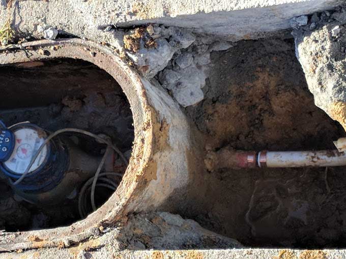 Open-trenched plumbing repairs